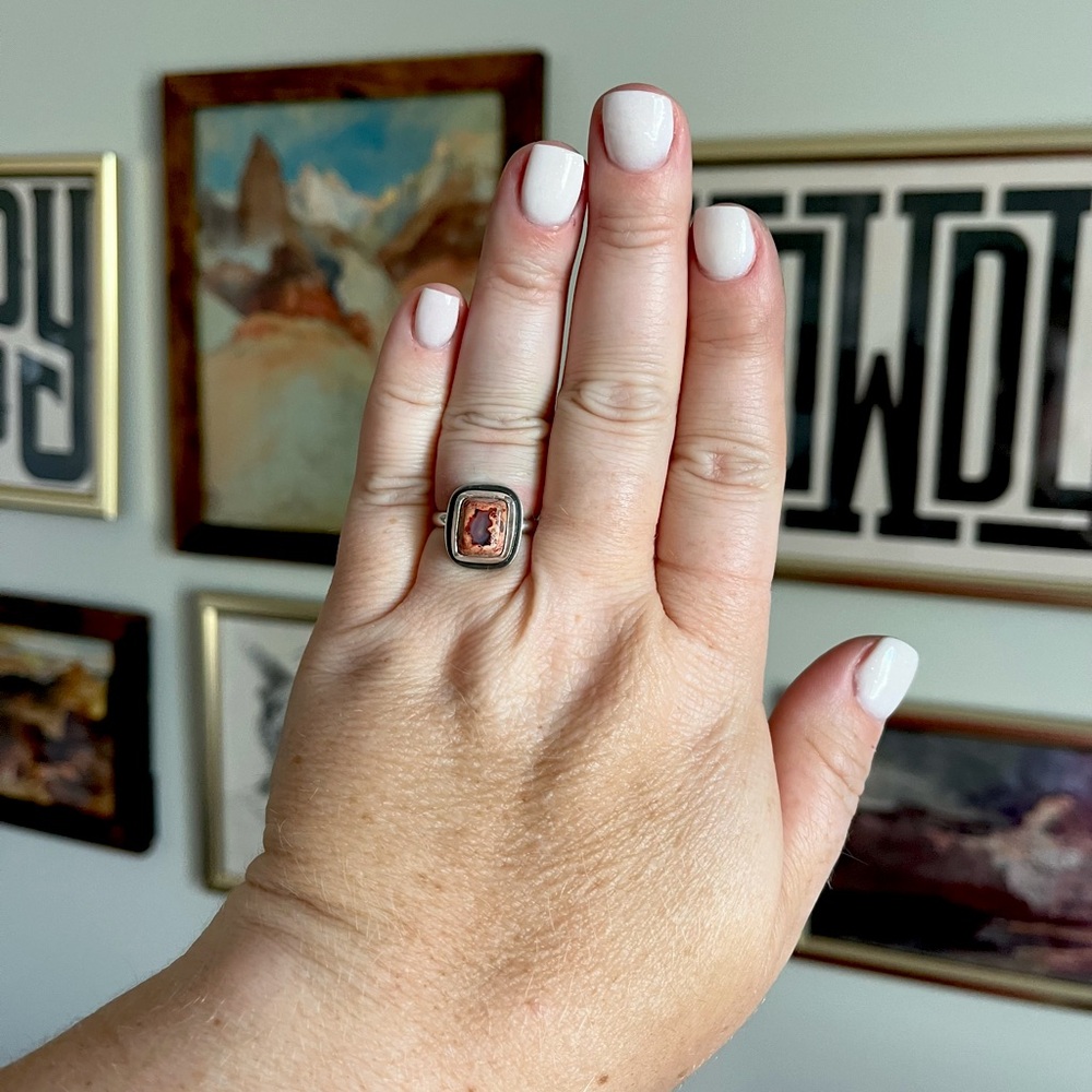Dainty Mexican Fire Opal Ring